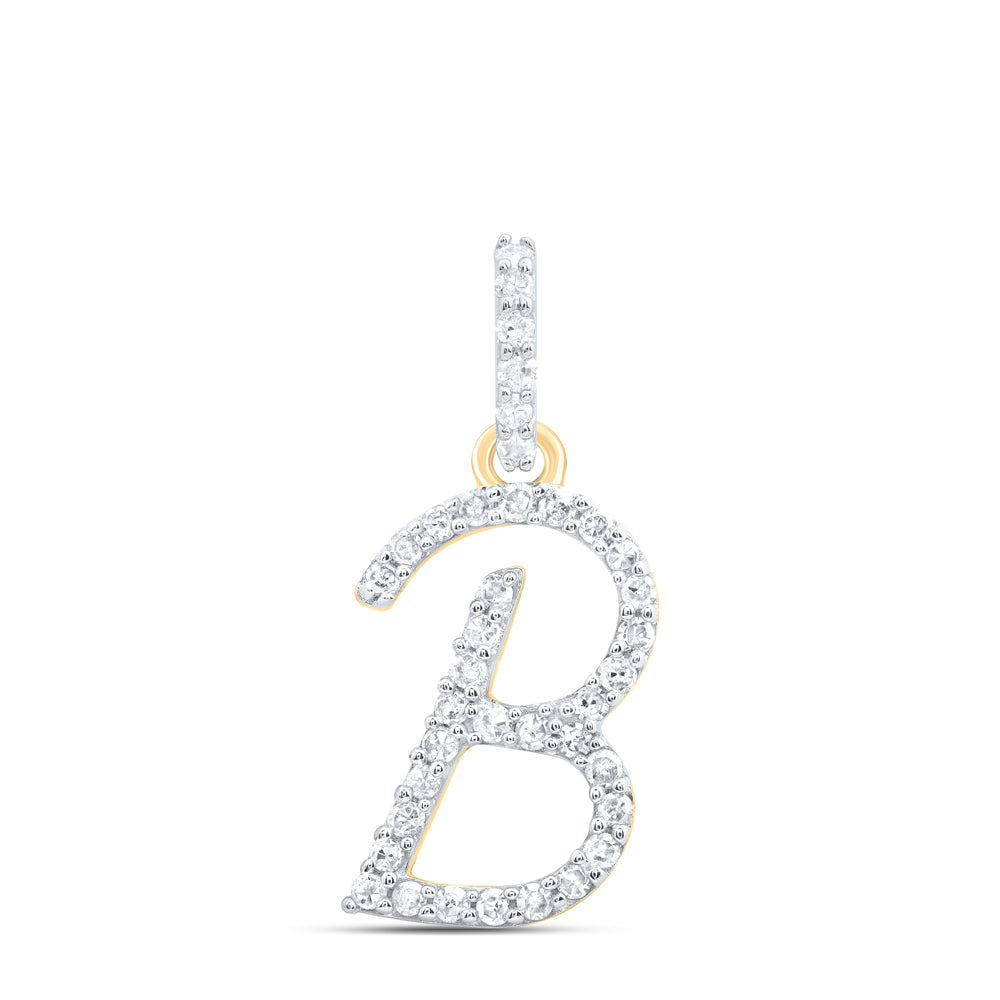 1/6CTW-DIA P1 GIFT INITIAL "B" PENDANT