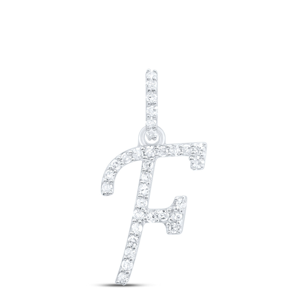 1/8CTW-DIA P1 GIFT INITIAL "F" PENDANT