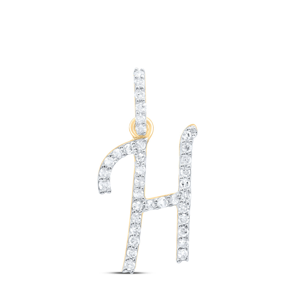 1/6CTW-DIA P1 GIFT INITIAL "H" PENDANT