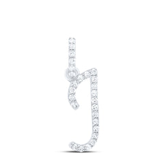 1/10CTW-DIA P1 GIFT INITIAL "J" PENDANT