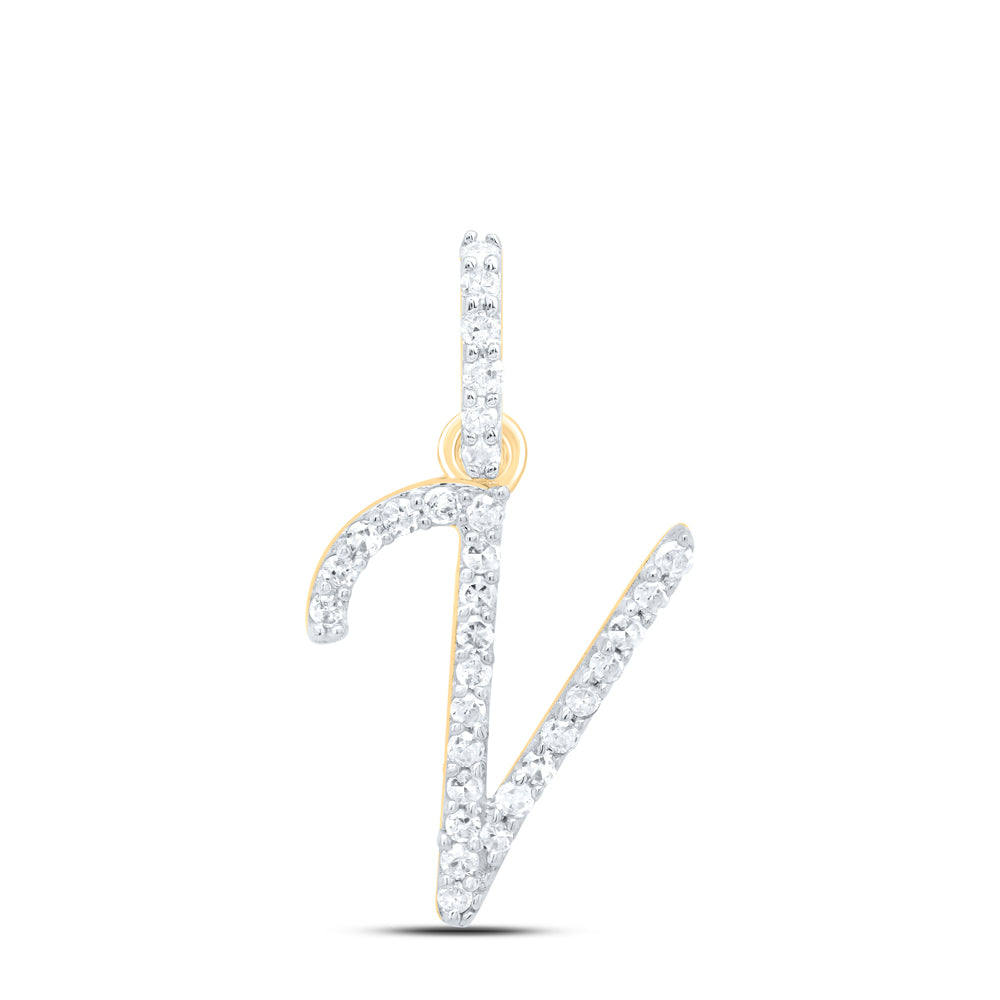 1/8CTW-DIA P1 GIFT INITIAL "V" PENDANT