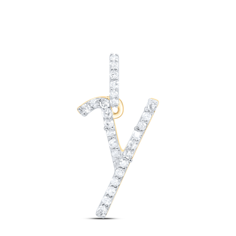1/10CTW-DIA P1 GIFT INITIAL "Y" PENDANT