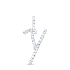 1/10CTW-DIA P1 GIFT INITIAL "Y" PENDANT