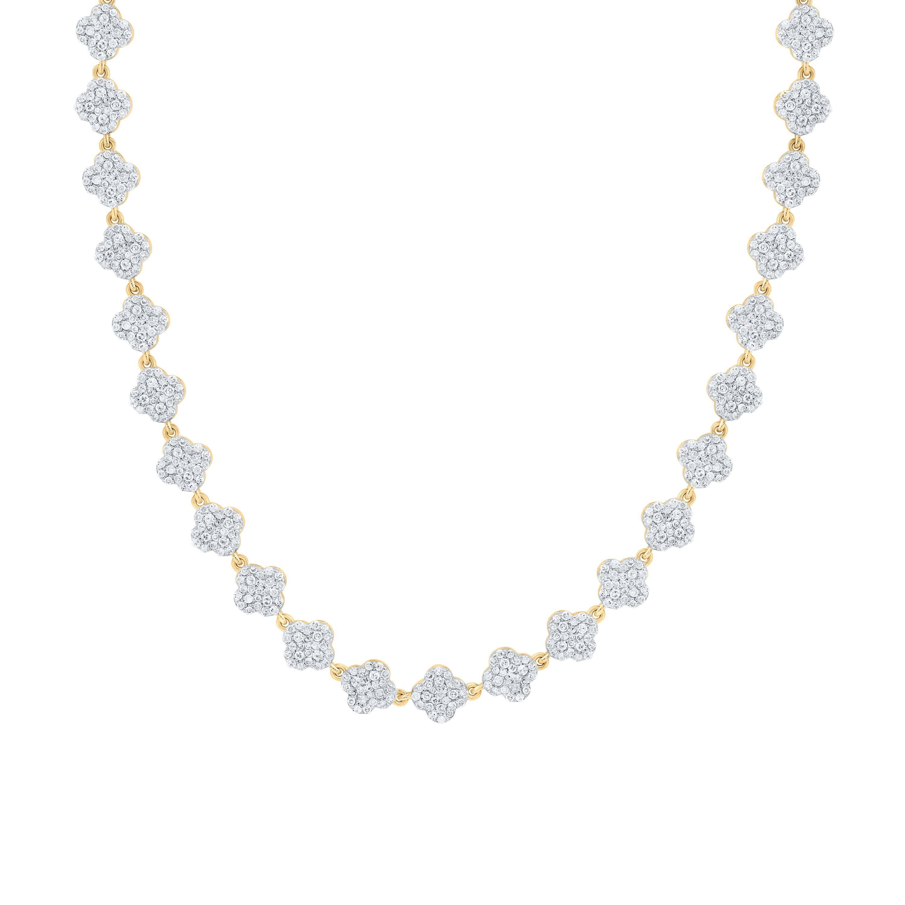4 1/2CTW-DIA NK FASHION CLOVER NECKLACE (18 INCH)