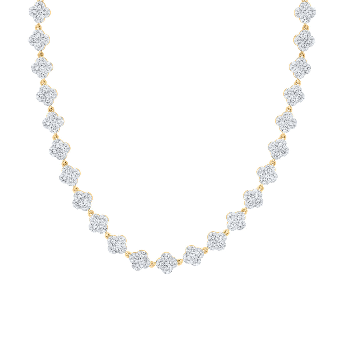 4 1/2CTW-DIA NK FASHION CLOVER NECKLACE (18 INCH)
