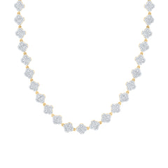 4 1/2CTW-DIA NK FASHION CLOVER NECKLACE (18 INCH)