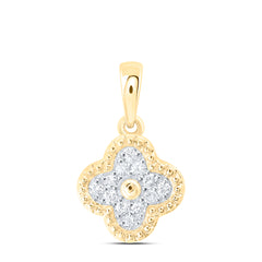 18k Gold 1/5 CTW-Natural Diamond Elite Fashion Clover Pendant Gram