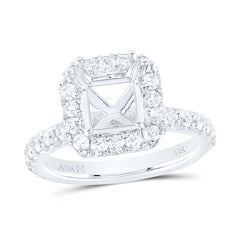 1CTW-DIA ANA M 2CT-CPC SEMI-MOUNT SINGLE HALO ENGAGEMENT RING