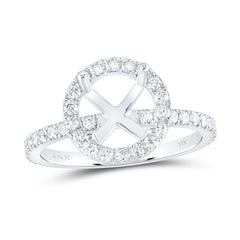 5/8CTW-DIA ANA M 2CT-CRD SEMI-MOUNT SINGLE HALO BRIDAL RING