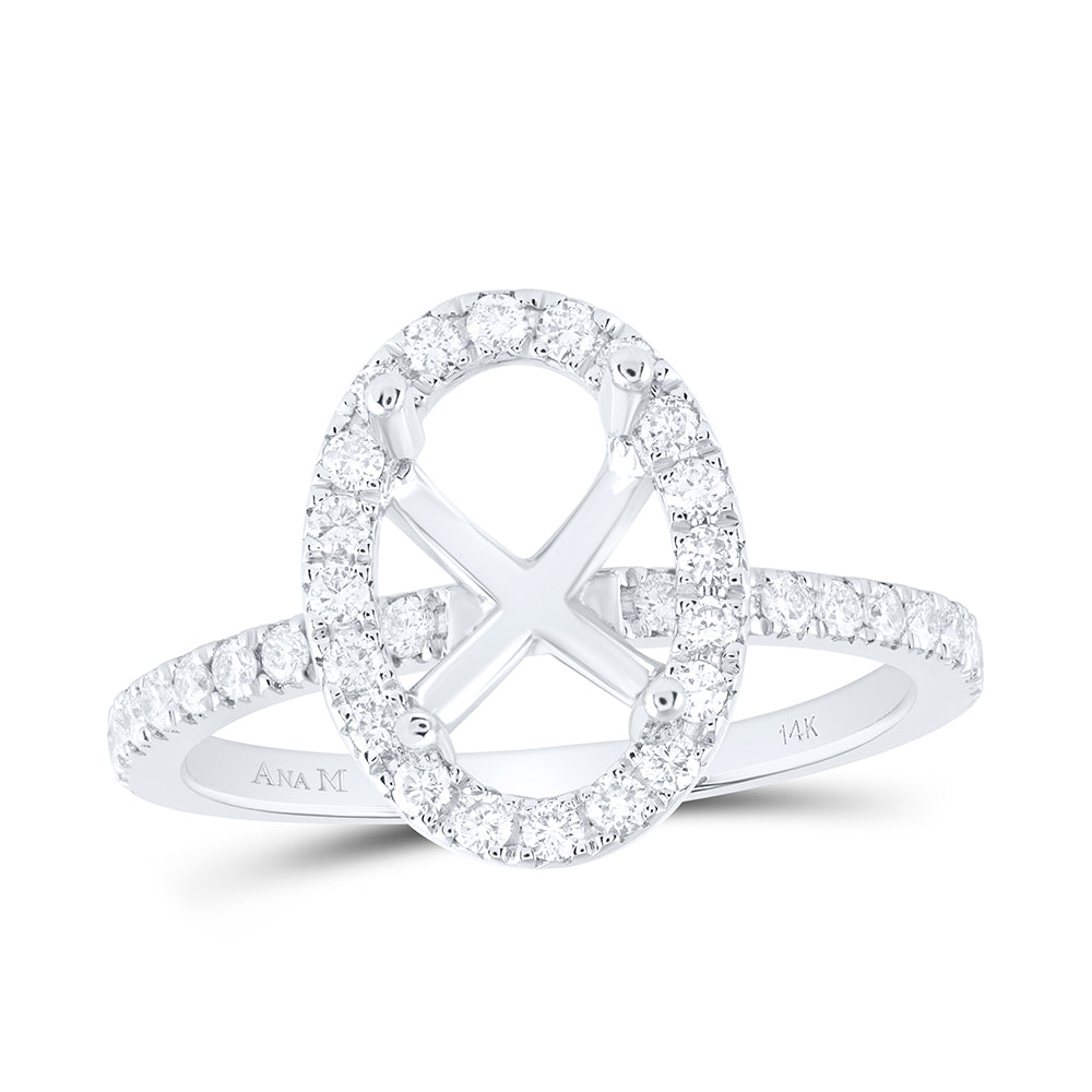 5/8CTW-DIA ANA M 2CT-COV SEMI-MOUNT SINGLE HALO ENGAGEMENT RING