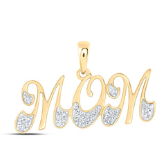 1/10CTW-DIA NK GIFT "MOM" PENDANT