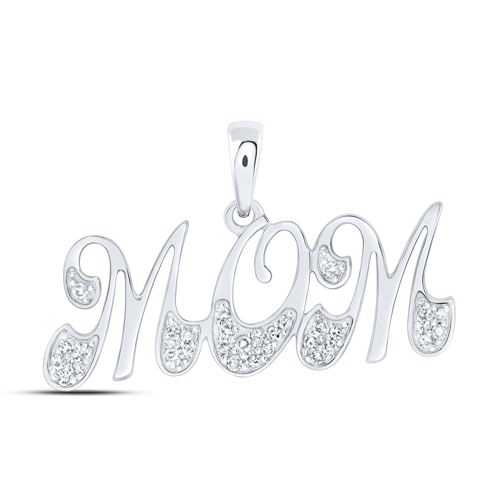 1/10CTW-DIA NK GIFT "MOM" PENDANT