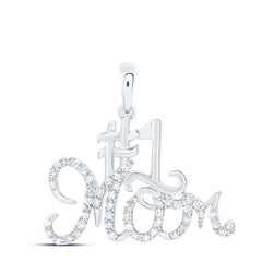 1/6CTW-DIA NK GIFT "MOM" PENDANT