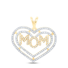 3/8CTW-DIA P3 GIFT ? HEART "MOM" PENDANT