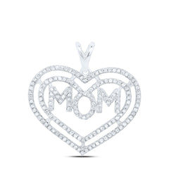 3/8CTW-DIA P3 GIFT ? HEART "MOM" PENDANT