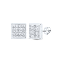 1/2 CTW DIA P3 MICRO-PAVE SQUARE EARRINGS