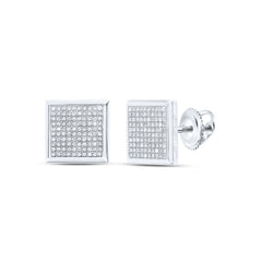 1.00 CTW DIA P3 MICRO-PAVE SQUARE EARRINGS