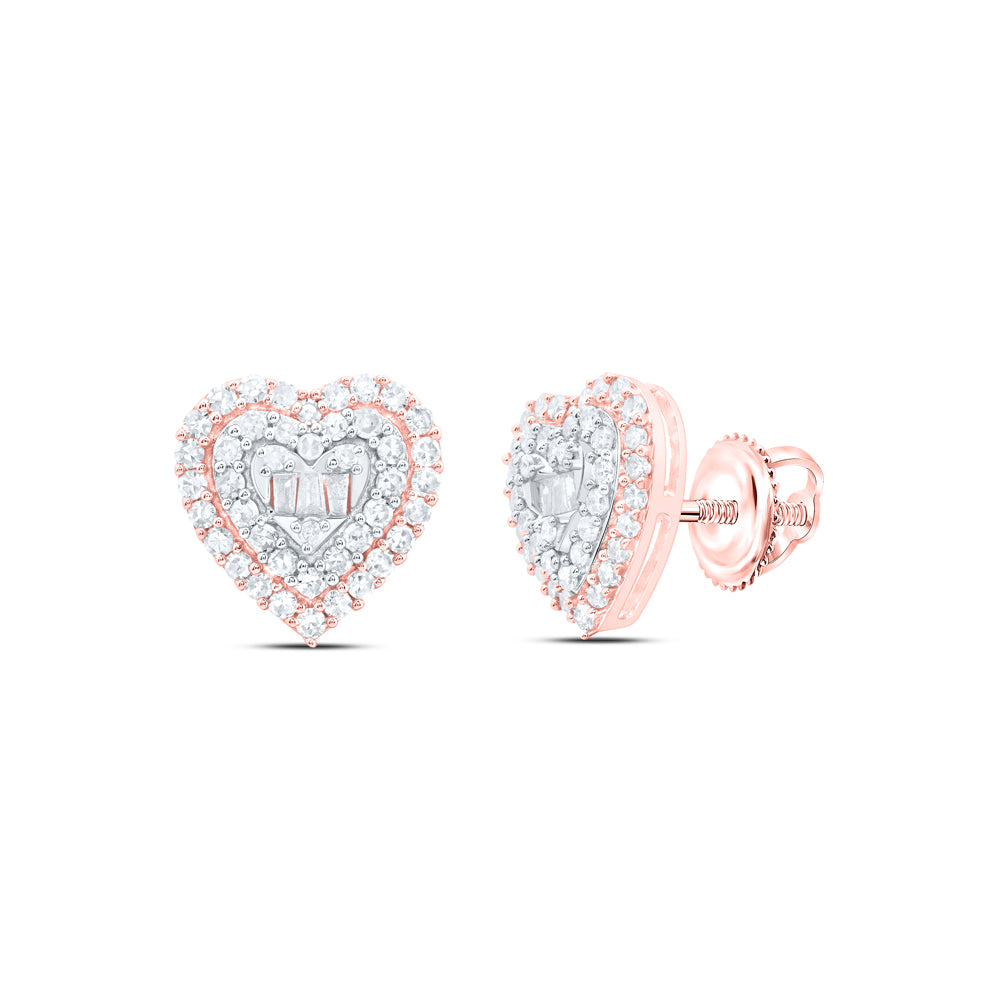 3/8CTW-DIA NK FASHION HEART STUD EARRING
