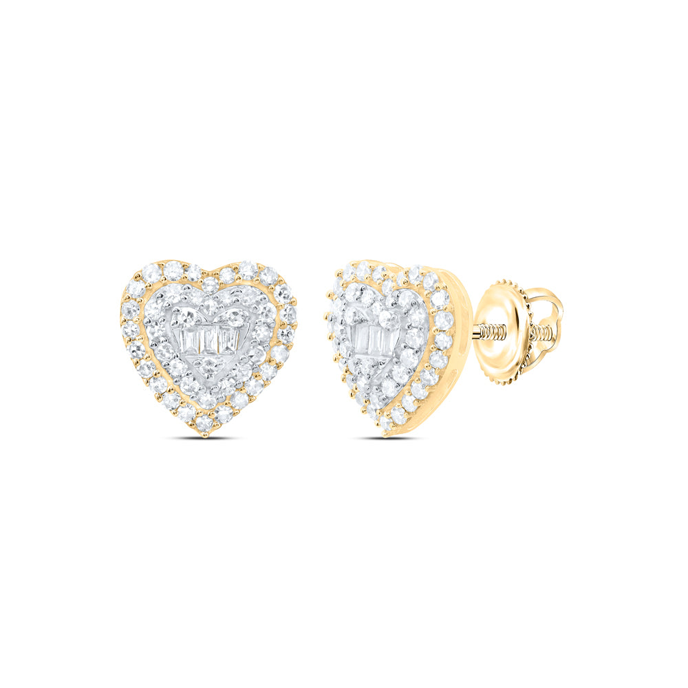 1/2CTW-DIA NK FASHION HEART STUD EARRING