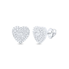 1/2CTW-DIA NK FASHION HEART STUD EARRING