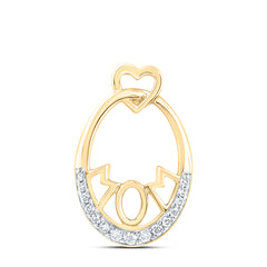 1/10CTW-DIA NK GIFT MOM HEART PENDANT