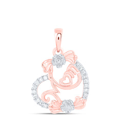 1/10CTW-DIA NK GIFT MOM HEART PENDANT