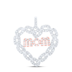 1/2CTW-DIA NK FASHION MOM HEART PENDANT