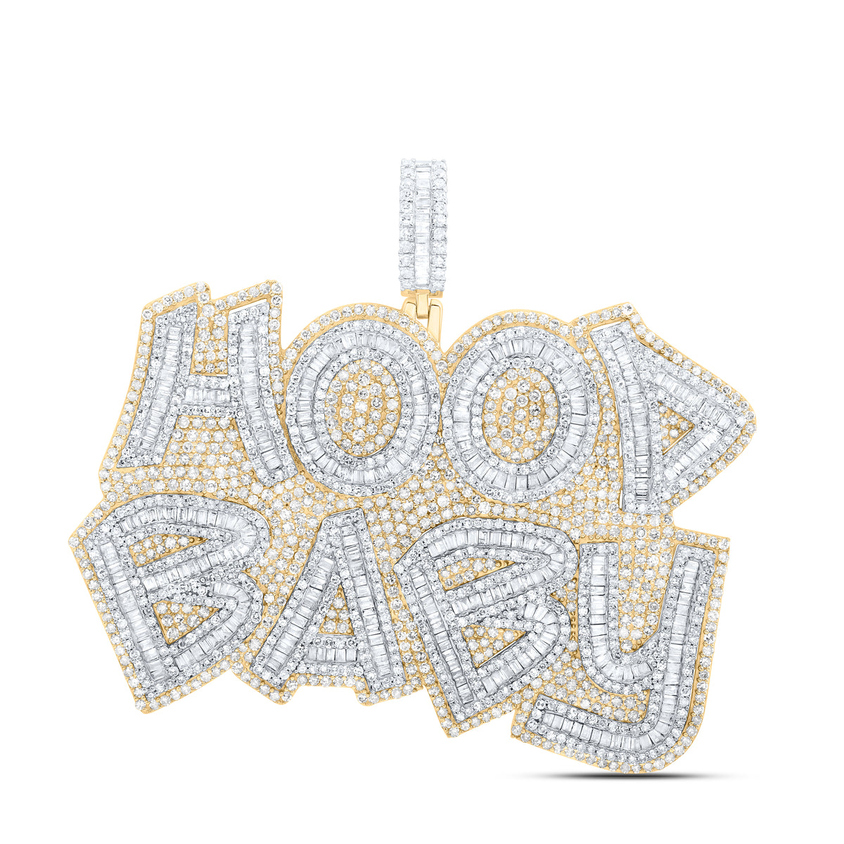 6 7/8CTW-DIA NK  "HOOD BABY" MEN'S CHARM