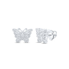 5/8CTW-DIA NK FASHION BUTTERFLY EARRING