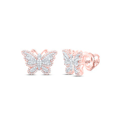 5/8CTW-DIA NK FASHION BUTTERFLY EARRING