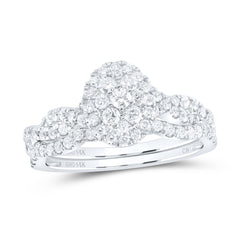 3/4CTW-DIA CN OVAL SINGLE HALO BRIDAL SET