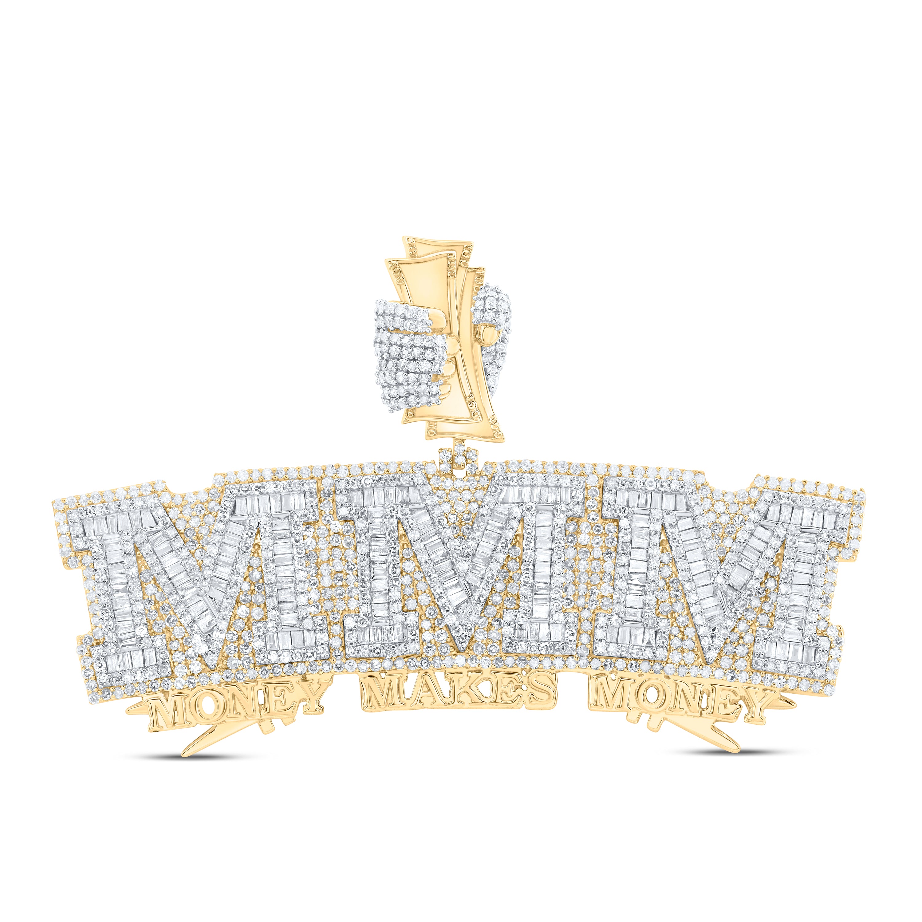 4 3/8CTW-DIA NK "MMM" MENS CHARM