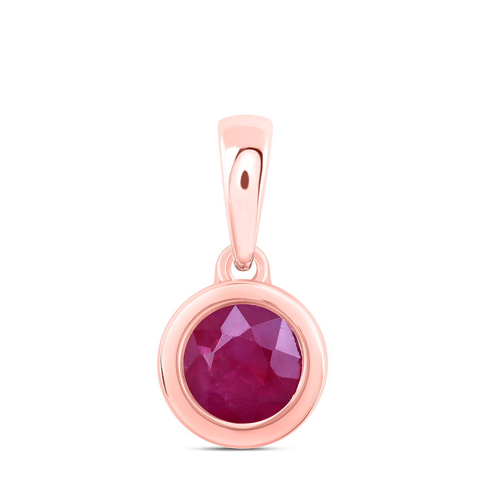 5 MM-DIA RUBY-RD NAT GEM ROUND PENDANT