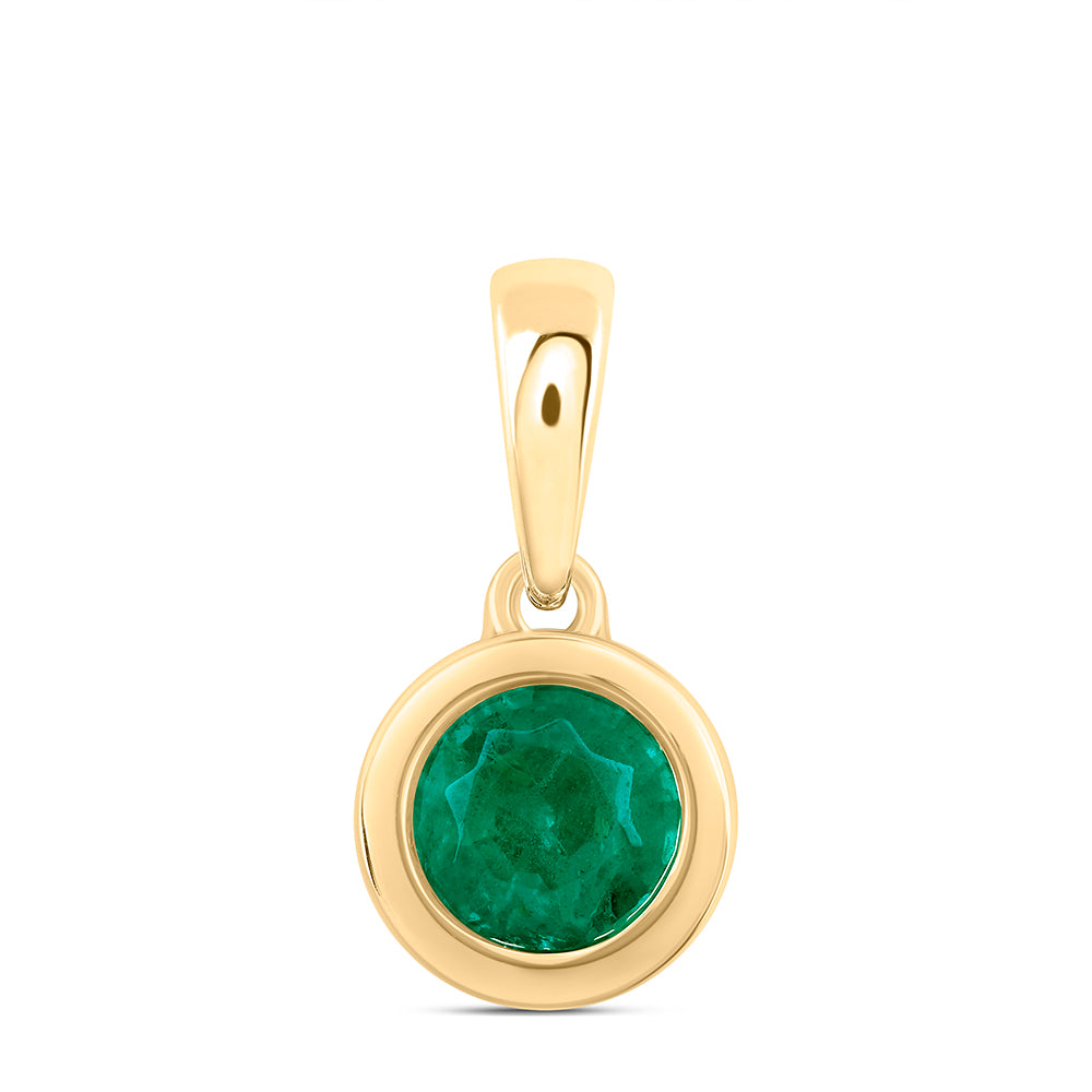 5 MM-DIA EM-RD NAT GEM ROUND PENDANT