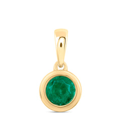 5 MM-DIA EM-RD NAT GEM ROUND PENDANT
