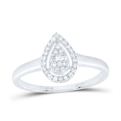 1/6CTW-DIA NK FASHION PEAR RING