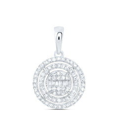 3/8CTW-DIA NK FASHION ROUND PENDANT