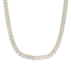 15 1/4CTW-DIA NK EMERALD MENS CHAIN( 22 INCH )