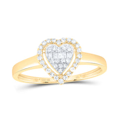 1/5CTW-DIA NK FASHION HEART RING