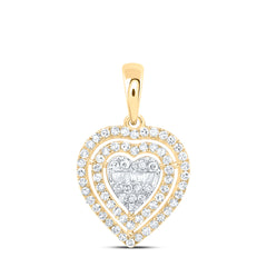 3/8CTW-DIA NK FASHION HEART PENDANT