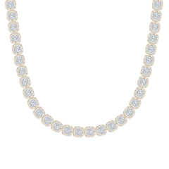 16CTW-DIA NK FASHION CUSHION MEN CHAIN ( 22 INCH )