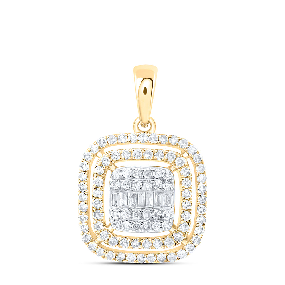 1/2CTW-DIA NK FASHION CUSHION PENDANT