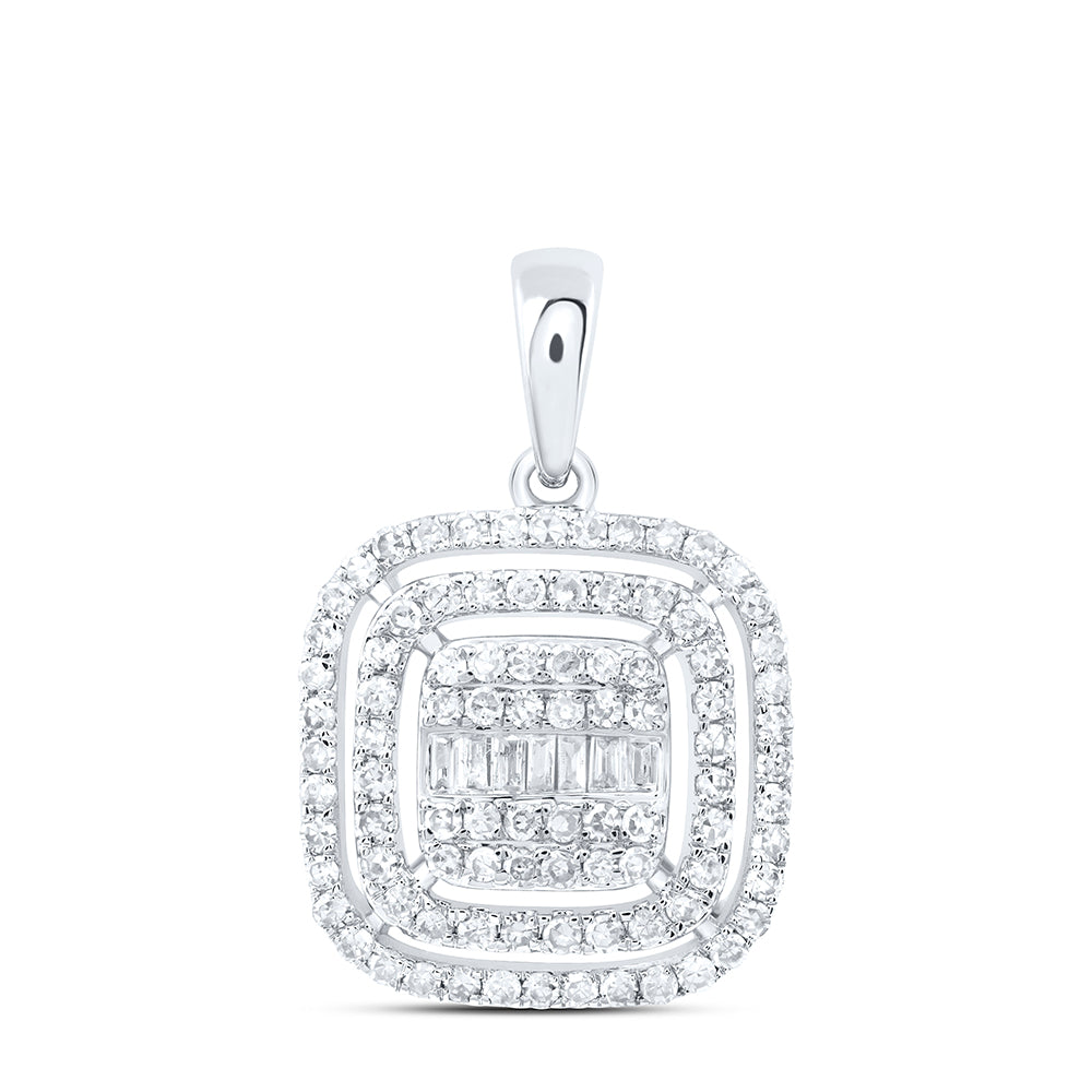 1/2CTW-DIA NK FASHION CUSHION PENDANT