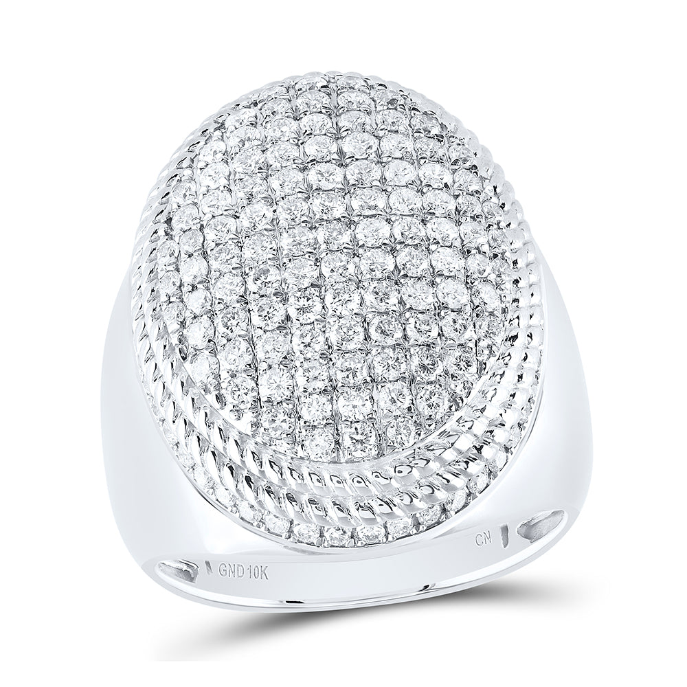 2CTW-DIA CN OVAL MENS RING