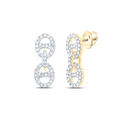 10k Gold 1/3 CTW-Natural Diamond Fashion Dangling Earring Gram