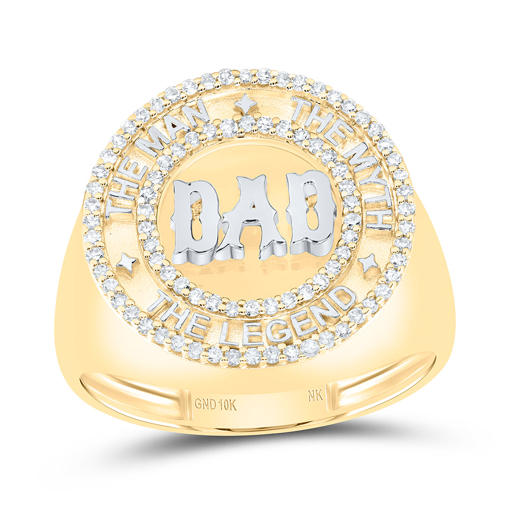 1/3CTW-DIA NK "DAD" MENS RING