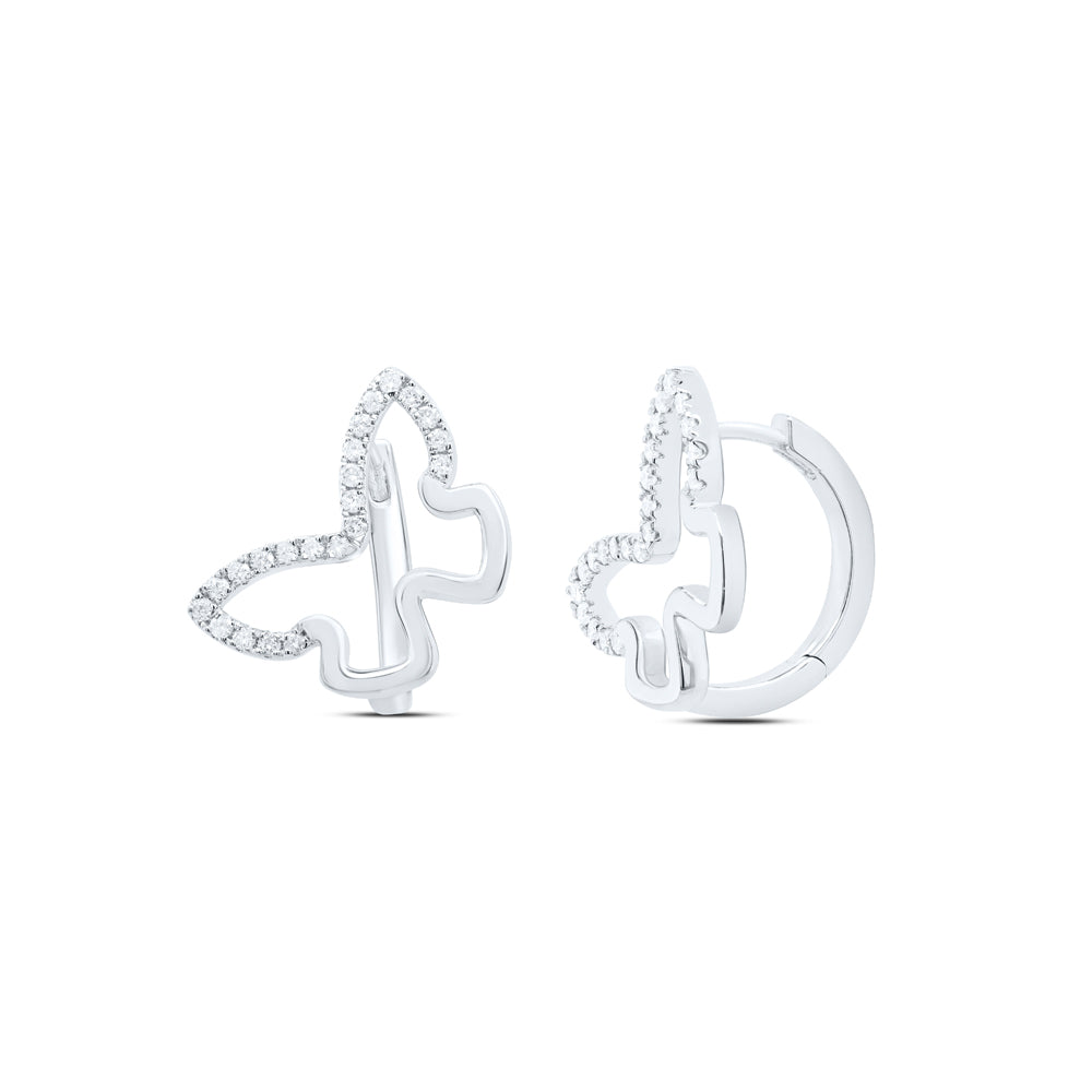 1/3CTW-DIA CN FASHION BUTTERFLY HUGGIES EARRING