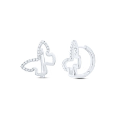 1/3CTW-DIA CN FASHION BUTTERFLY HUGGIES EARRING