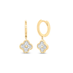 1/6CTW-DIA NK CLOVER DANGLING EARRING