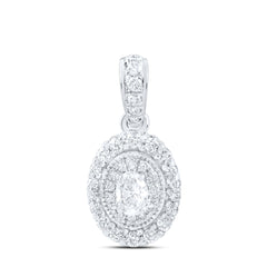 3/8CTW-DIA CN FASHION OVAL PENDANT